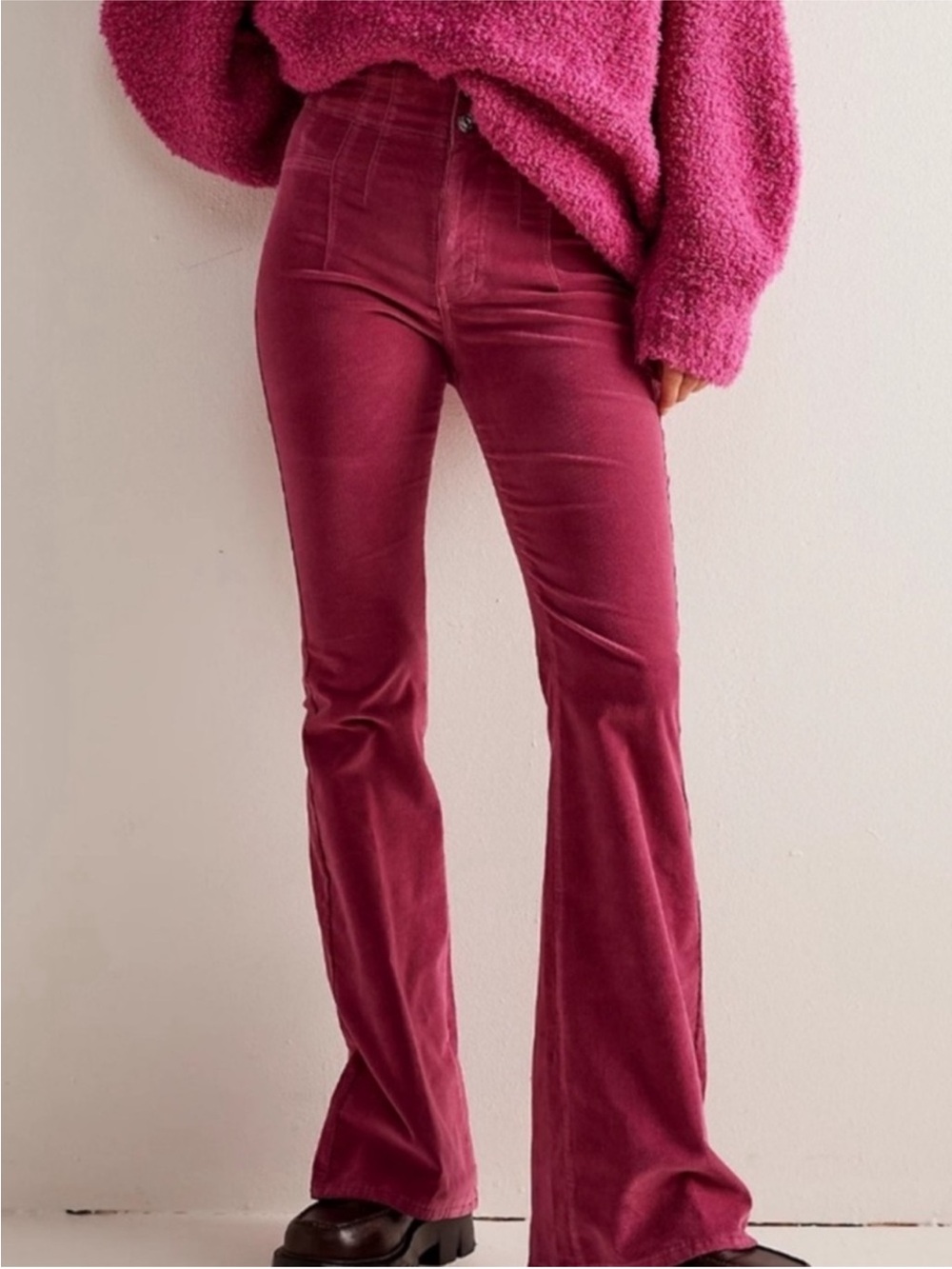Free People Jayed Cord High Rise Flare Pants Size 29